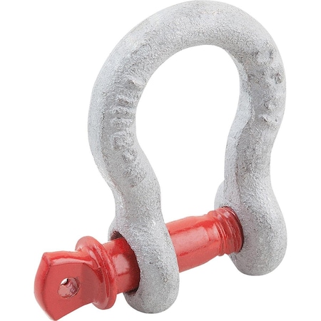 Shackle Swiveling Steel, Round, Comp:Steel, Comp:Red